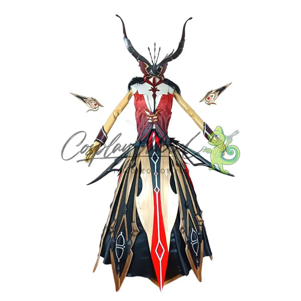 Armatura-Cosplay-Signora-Strega-Cremisi-delle-Fiamme-Genshin-Impact