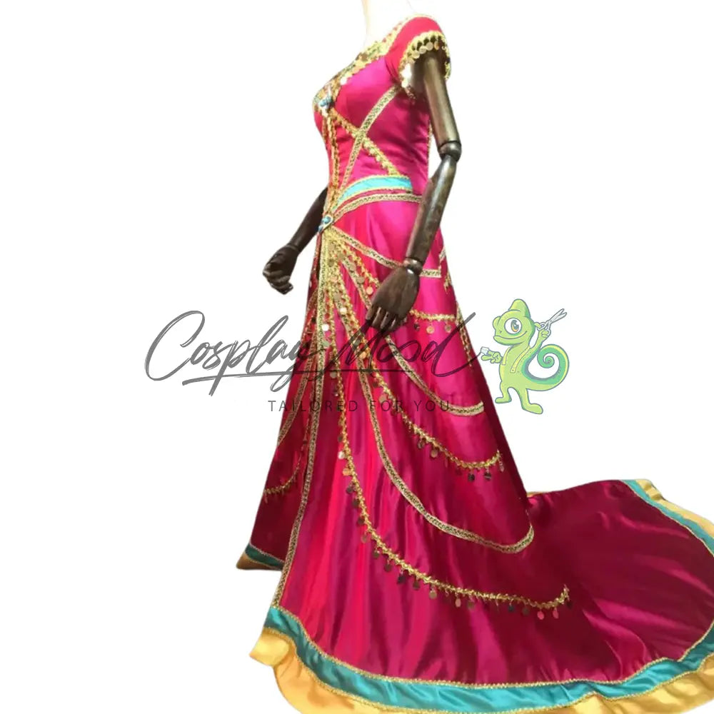 Costume-Cosplay-Jasmine-Red-Dress-Aladdin-film-3