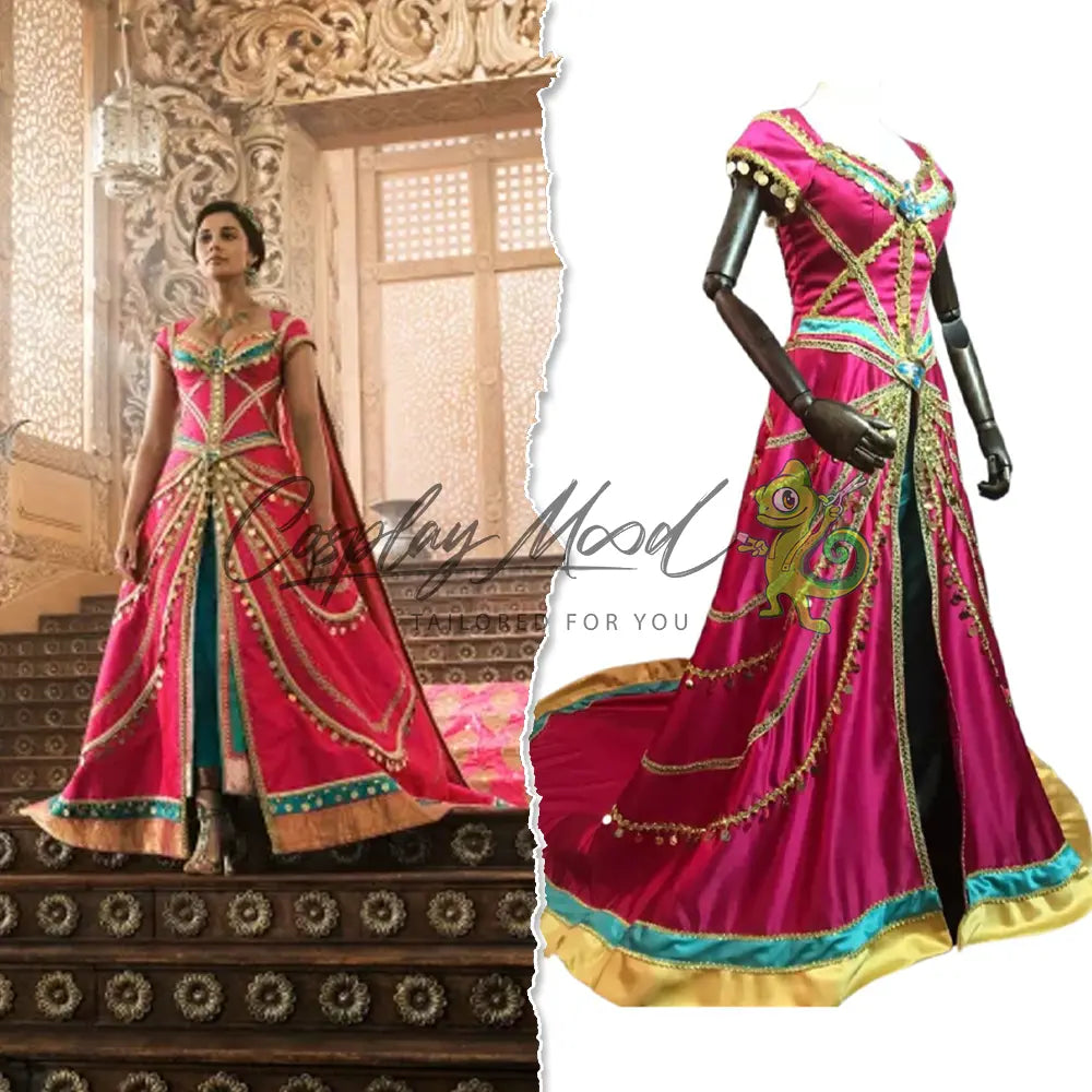 Costume-Cosplay-Jasmine-Red-Dress-Aladdin-film-1