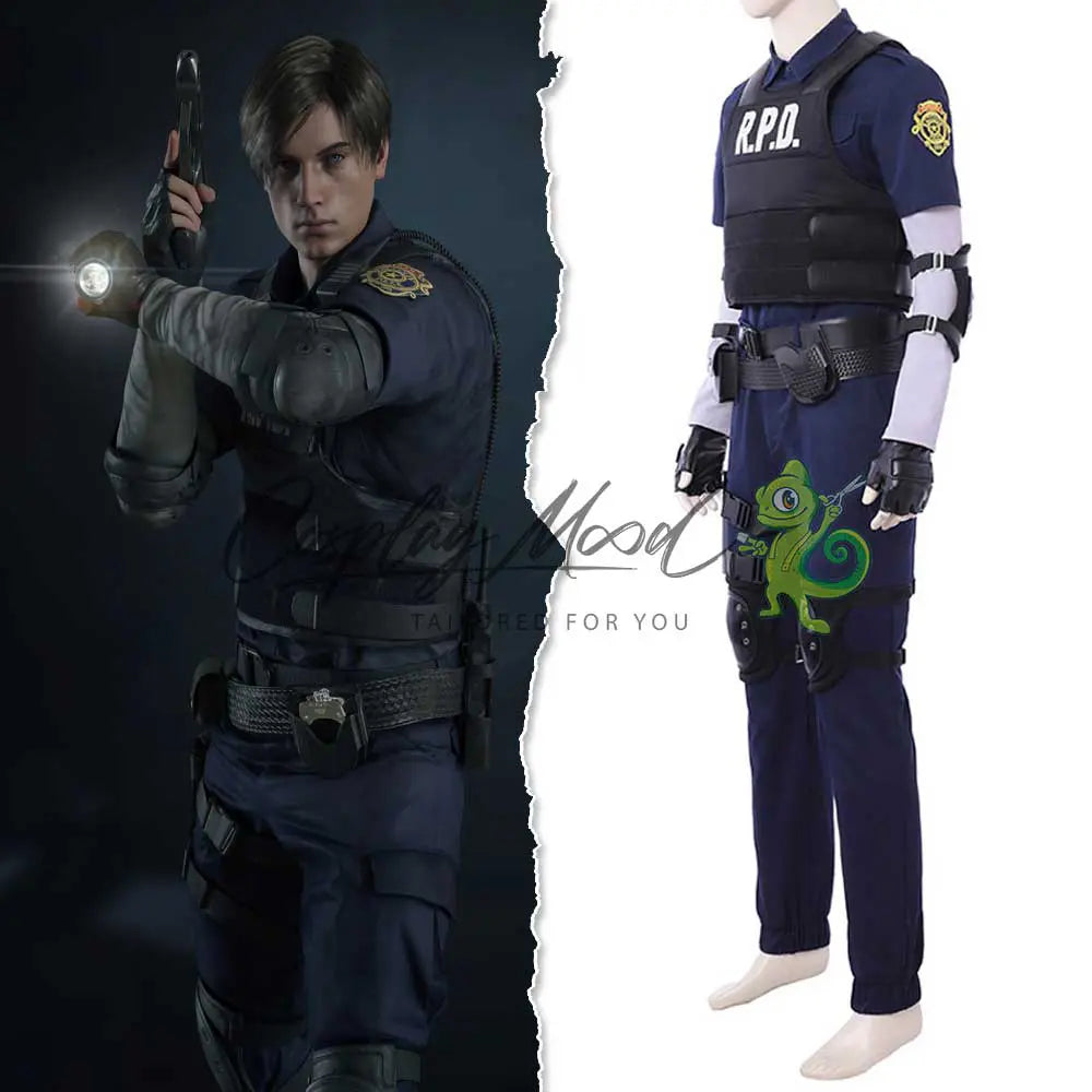 Re2 Classic Rpd Cosplay RE2 Remake Leon Kennedy R.P.D Suit Cosplay Costume | Cosplaymood.com ...