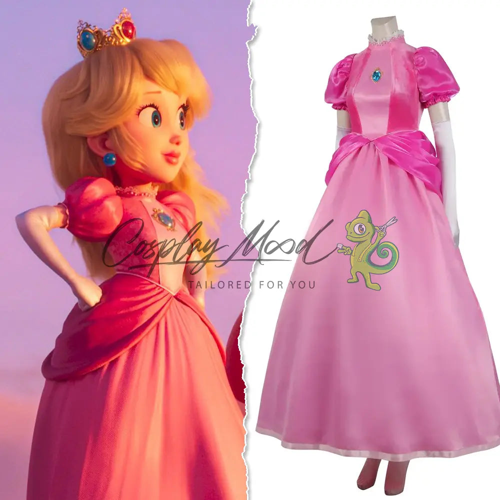 Costume Cosplay Principessa Peach Super Mario Bros il Film 2
