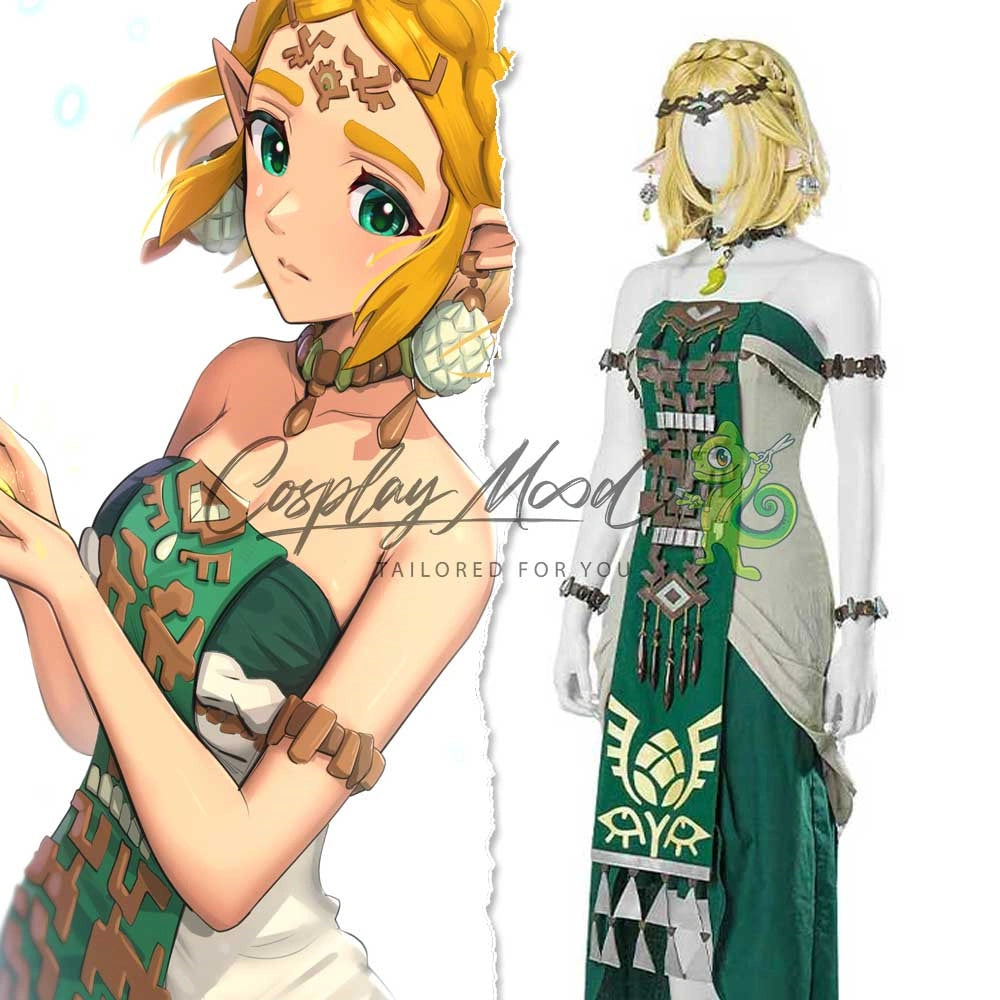 Tears of Kingdom Zelda Green Dress Cosplay Costume | Cosplaymood.com Cosplaymood - Cosplay su misura Tears of Kingdom Zelda Green Dress Cosplay Costume | Cosplaymood.com Cosplaymood - Cosplay su misura