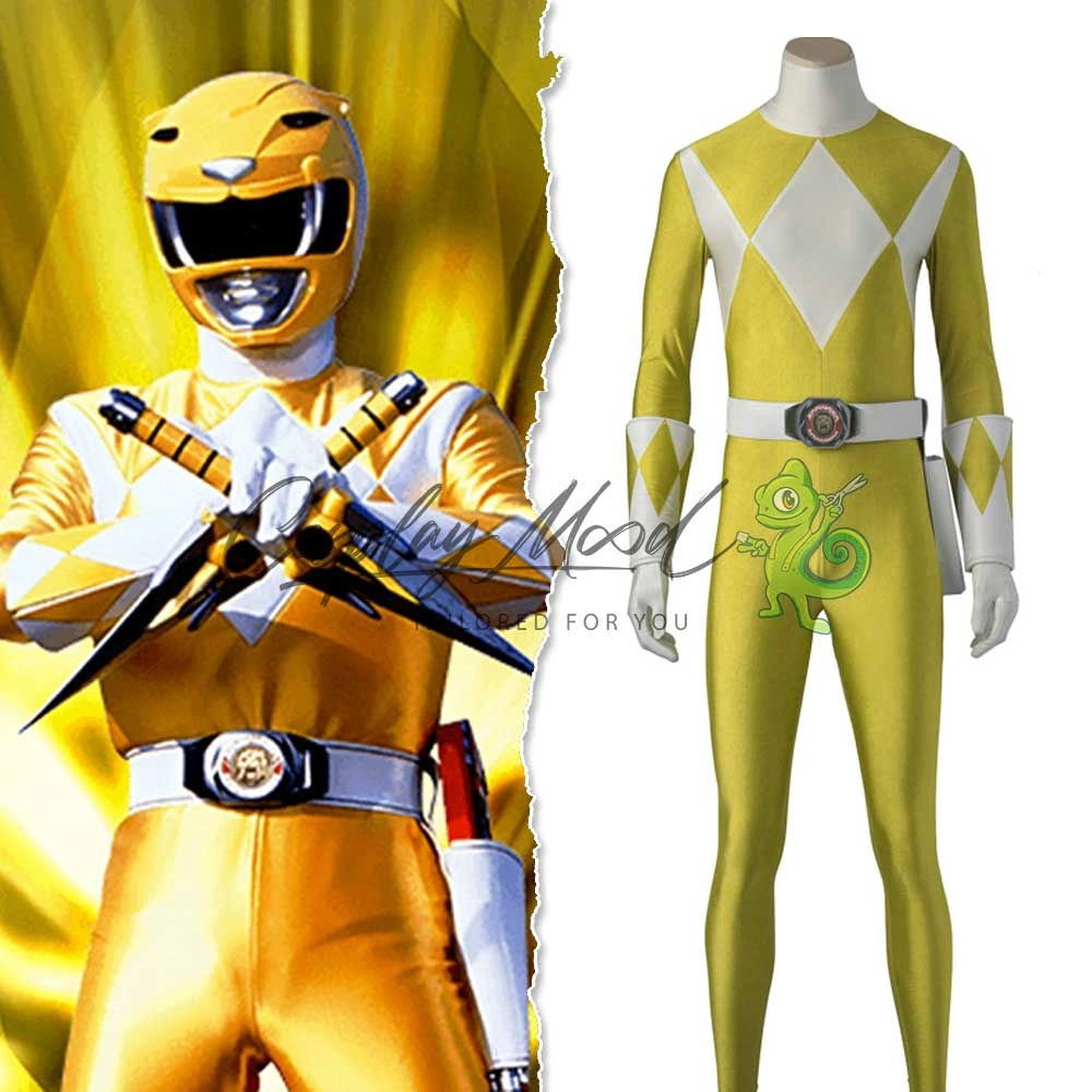 Us Rangers Cosplay Mighty Morphin Yellow Ranger Cosplay Costume | Cosplaymood.com ...