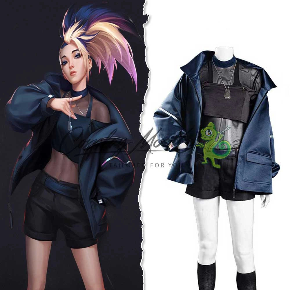 Costume-cosplay-Akali-the-rogue-assassin-KDA-groups-LOL-1