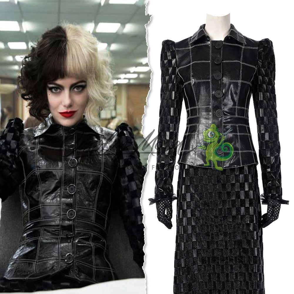 Costume-cosplay-Cruella-Disney-black-dress-1