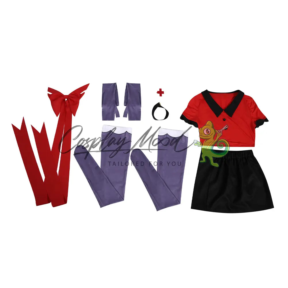 Costume-cosplay-Vaggie-abito-rosso-Hazbin-Hotel-14