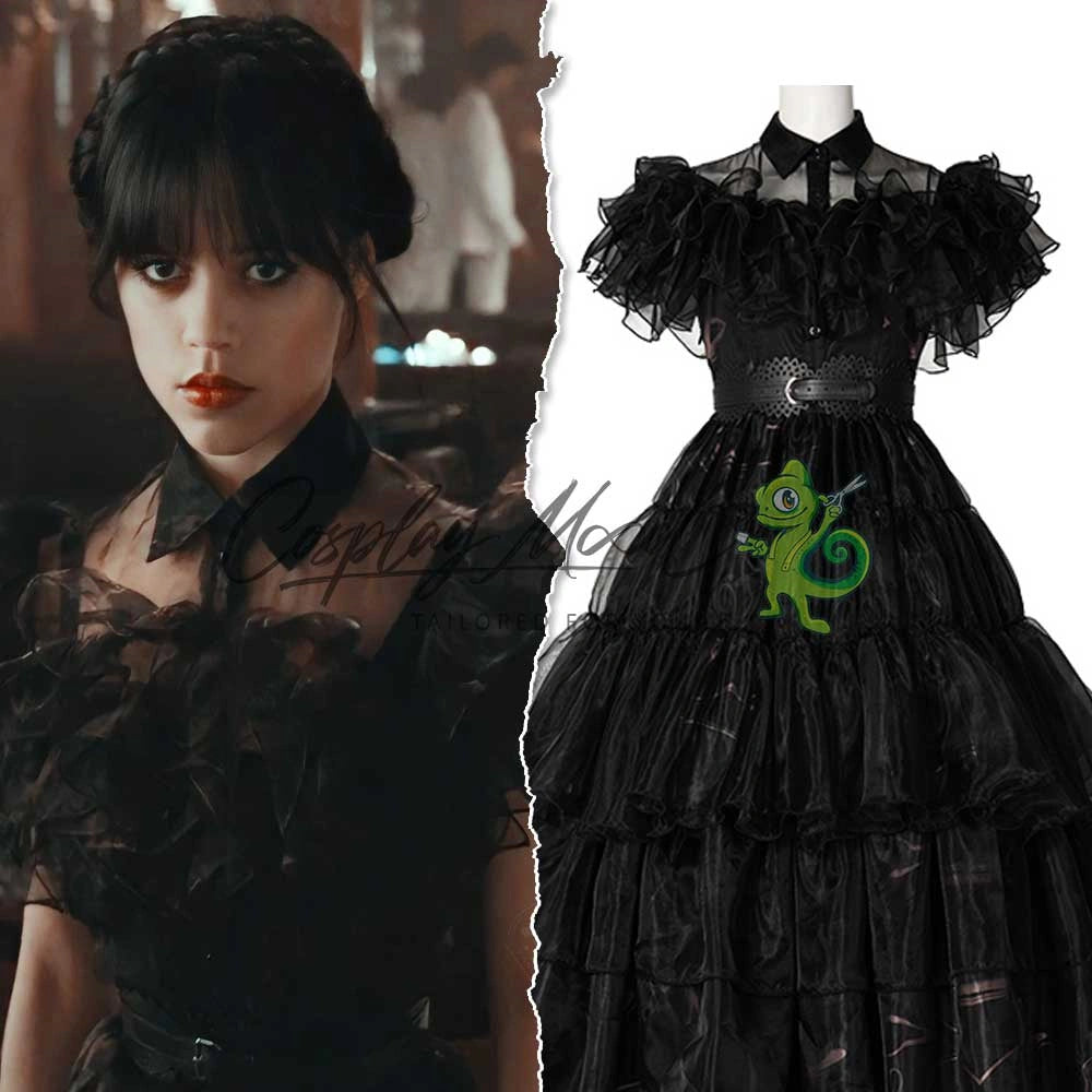 Costume-cosplay-Wednesday-Netflix-The-Addams-Family-Dance-dress-1