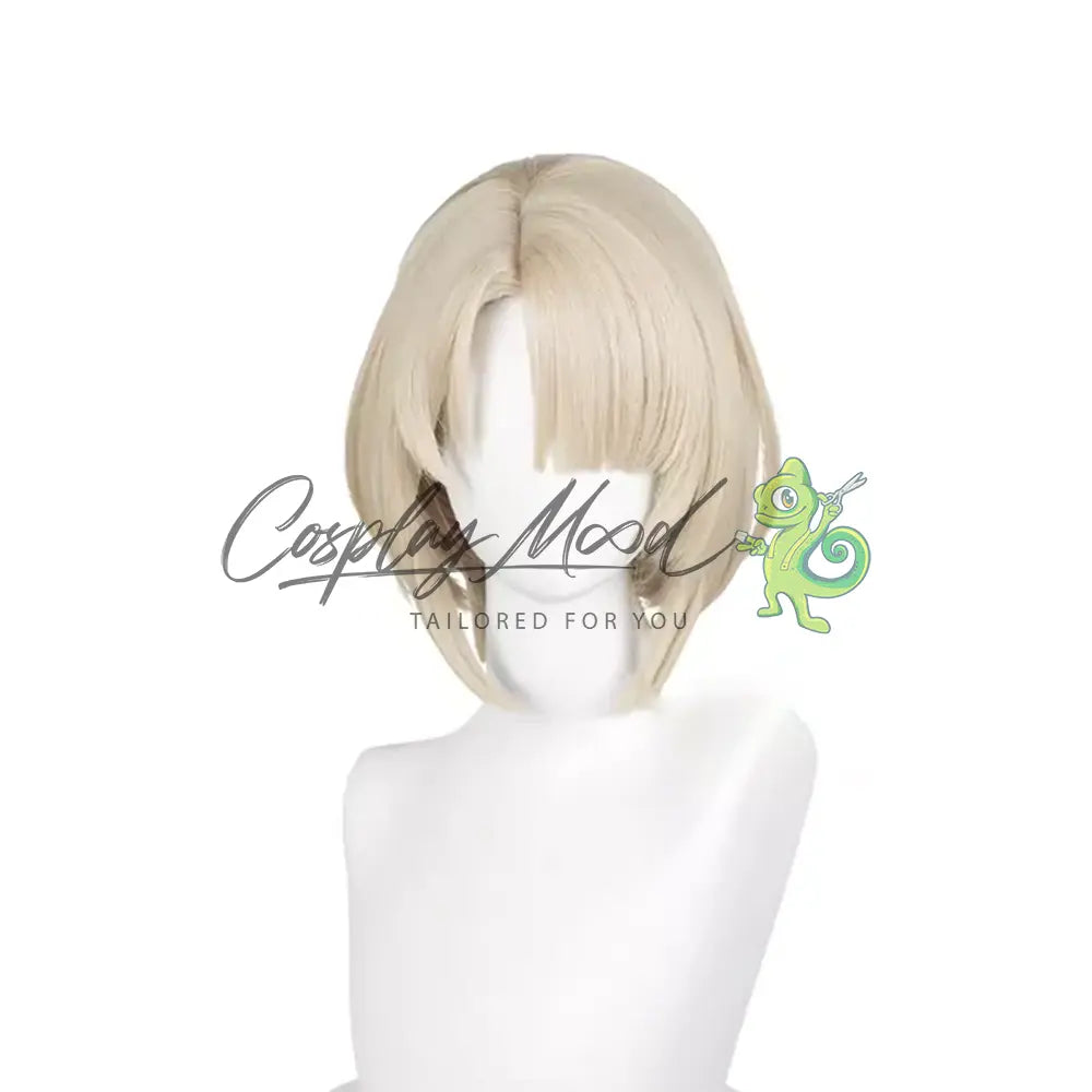 Parrucca Cosplay Wriothesley Genshin Impact - Fibra Termoresistente, Con 2 Cuffie Regolabili, Per Halloween E Feste - Foto 3
