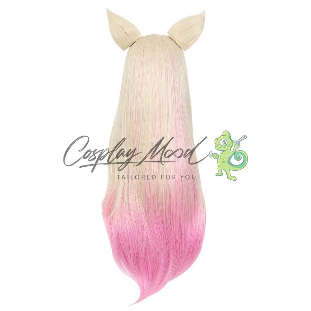 Parrucca-cosplay-Ahri-KDA-League-of-Legends-con-orecchie-3