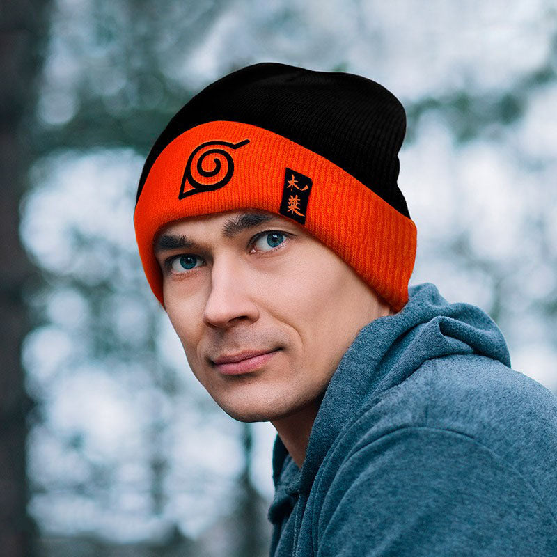Berretto Invernale Cappellino Naruto Shippuden "Konoha" Zuccotto Beanie Idea Regalo Nerd