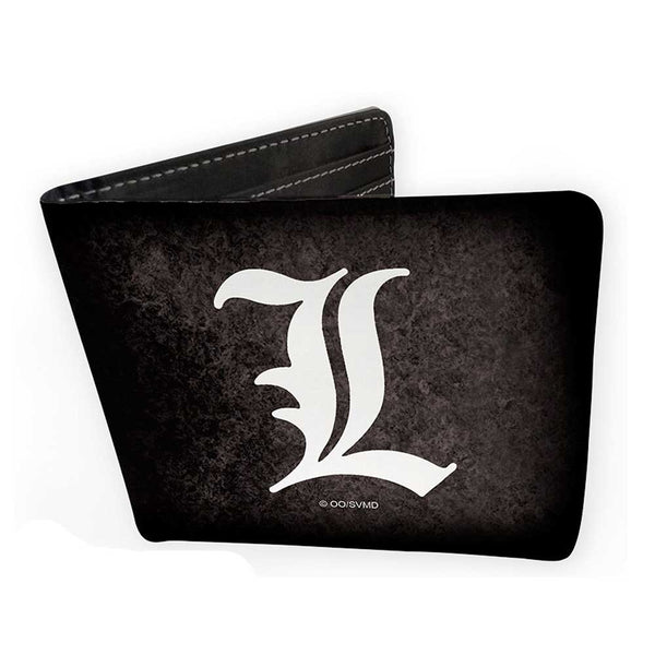 Portafoglio Unisex in vinile Death Note "L Symbol" Idea Regalo Nerd